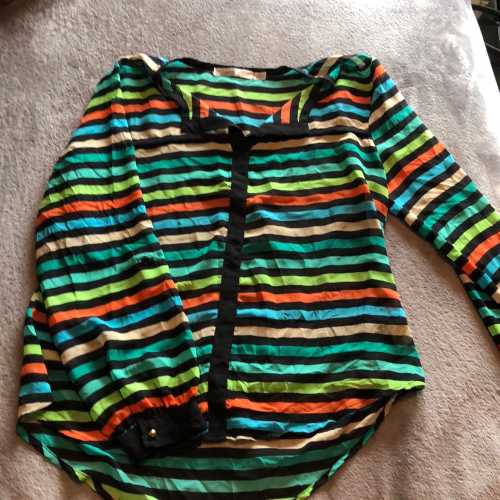 Sheer Striped Blouse!